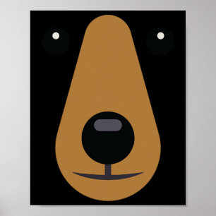 Póster Bear Face Cura Cosa Cosa Fácil Halloween Niños Adu