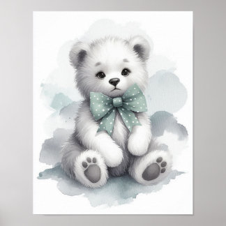 Póster Bear Forest Nursery Wall Art
