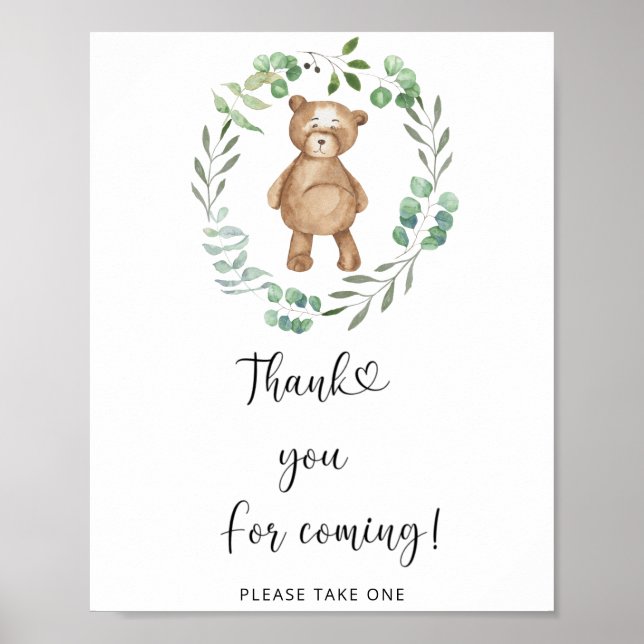 Póster Bear \ Gracias por venir Poster (Frente)
