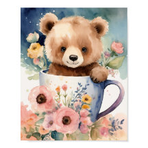 "Bear Hug Bouquet: Cuidada De Acuarela"