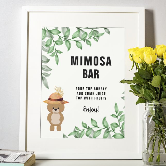 Póster Bear In the Wood Mimosa Bar Baby Shower Welcome (Subido por el creador)