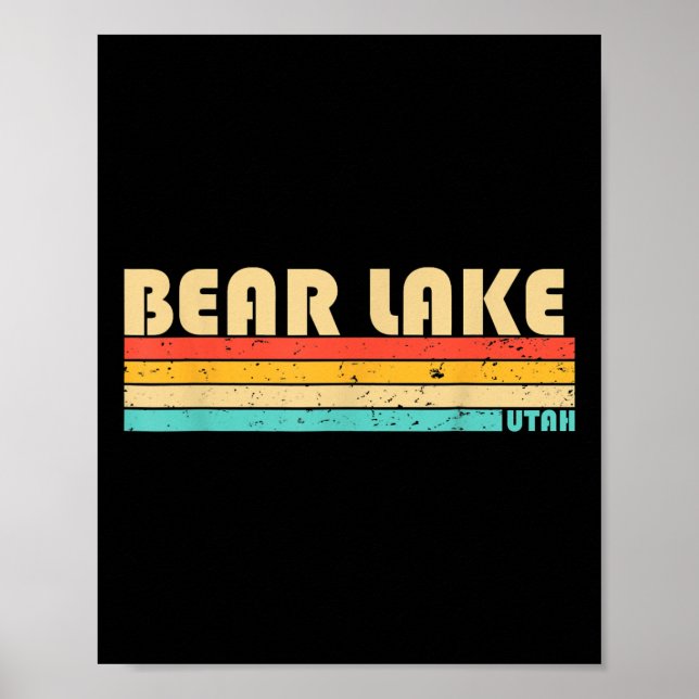 Póster Bear Lake Utah Graciosa Pesca Camping Verano (Frente)