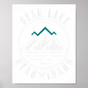 Póster Bear Lake Utah Idaho Camping