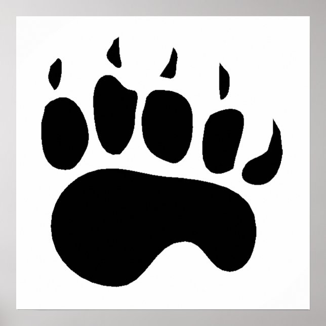 Póster Bear Paw Silhouette (Frente)