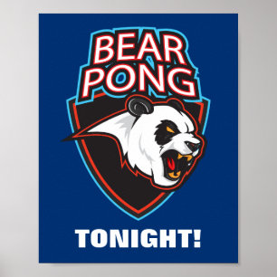 Póster Bear Pong Beer Pong