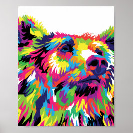 Póster Bear Spirit Animal Pop Art