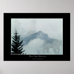 Póster Bear Spirit Mountain Photo Art Poster