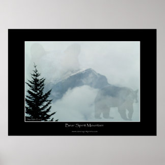 Póster Bear Spirit Mountain Photo Art Poster