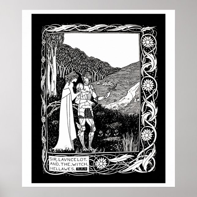 Póster Beardsley Lancelot y el Poster de Brujas (Frente)