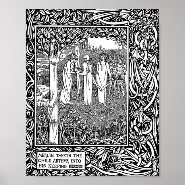 Póster Beardsley: Morte D'Arthur (Frente)