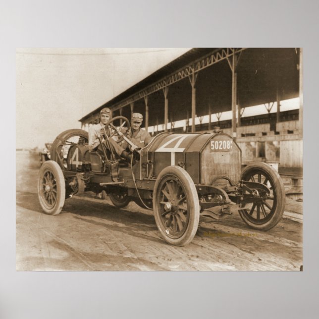 Póster Beardsley y Coote en el Racer de Simplex (Frente)