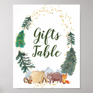 Póster Bearly Wait Baby Shower Gifts Table Sign