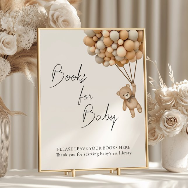 Póster Bearly Wait Balloon Baby Shower Books for Baby (Subido por el creador)