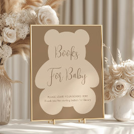 Póster Bearly Wait Beige Baby Shower Books For Baby