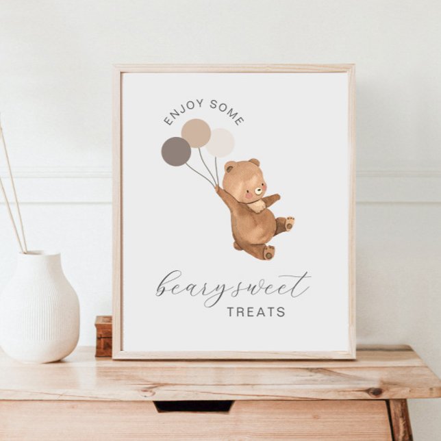Póster Beary Sweet Treatment Poster - Bear 3 Globos Marro (Subido por el creador)