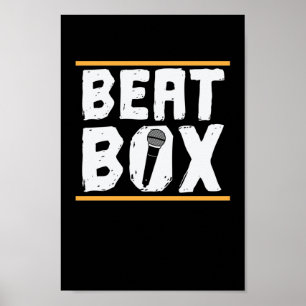 Póster Beatbox Bühne und ein Mikrofon