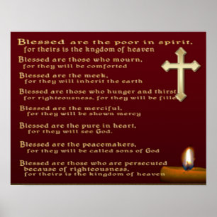 Póster Beatitudes Christian poster