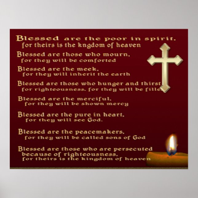 Póster Beatitudes Christian poster (Frente)