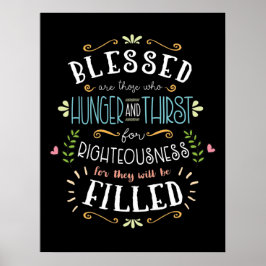 Póster Beatitudes - Hunger and Thirst for Righteousness