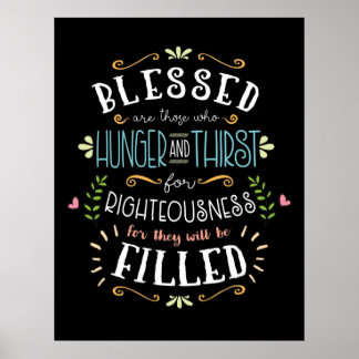 Póster Beatitudes - Hunger and Thirst for Righteousness