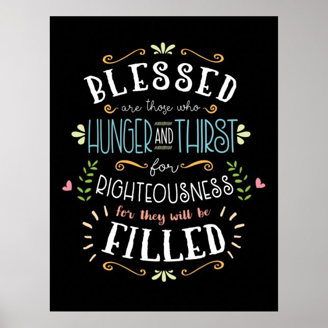 Póster Beatitudes - Hunger and Thirst for Righteousness (Frente)