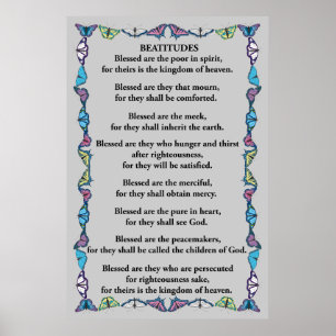 Póster Beatitudes in a Butterfly Frame