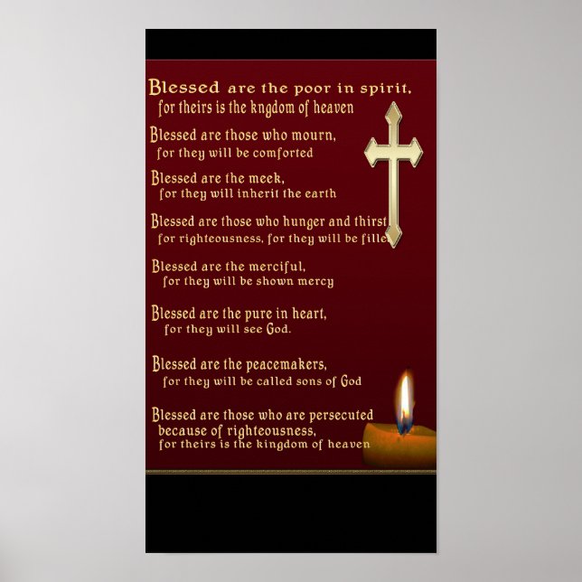 Póster Beatitudes Regalos cristianos (Frente)