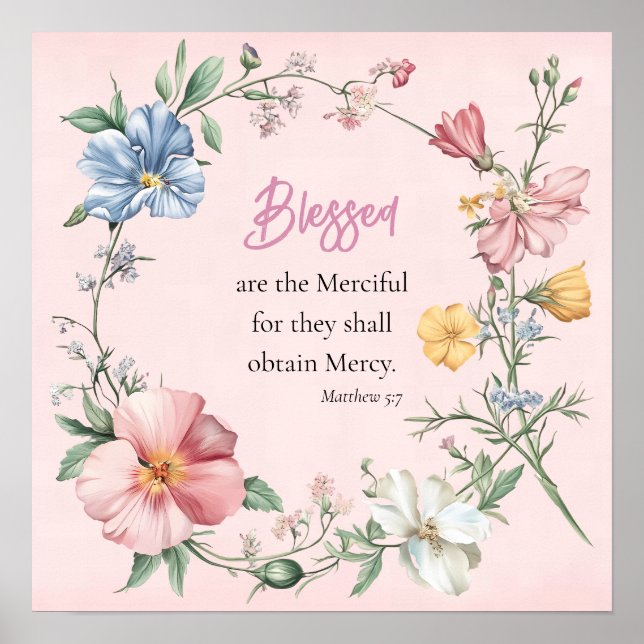 Póster Beatitudes Series Blessed are the Merciful Print (Frente)
