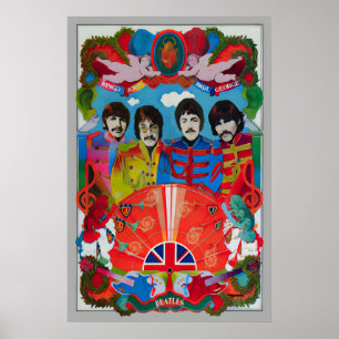 Póster Beatles 1960s Sgt Peppers Lonely Hearts Club Band