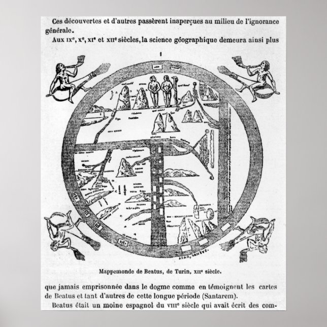 Póster Beato de Turín mappamundi (Frente)