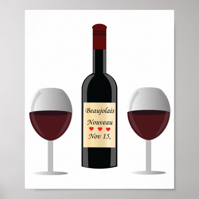 Póster Beaujolais Nouveau Day. Emar Design (Frente)