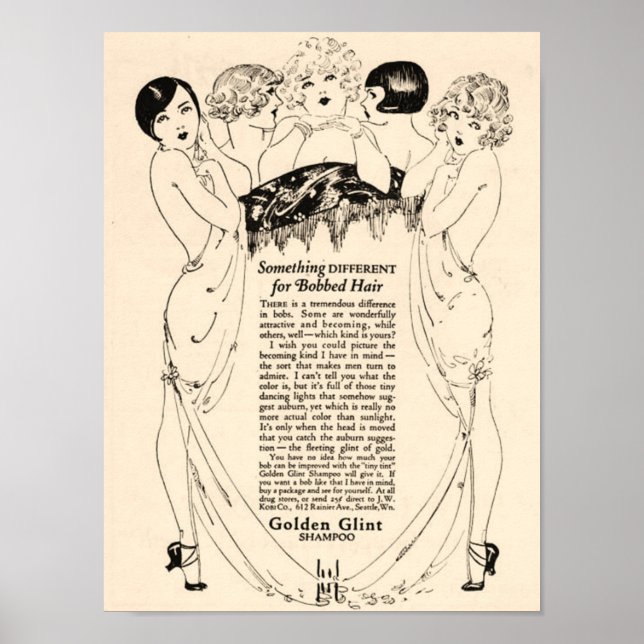 Póster Beautiful 1920's Shampoo Ad (Frente)