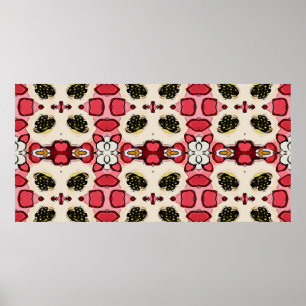 Póster Beautiful abstract ethnic seamless patternabstract