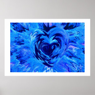 Póster Beautiful Blue Heart