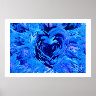 Póster Beautiful Blue Heart