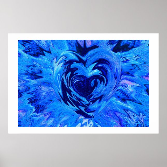 Póster Beautiful Blue Heart (Frente)