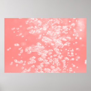 Póster Beautiful bokeh air bubble abstract light pink pas