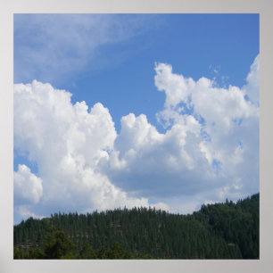 Póster Beautiful clouds in the mountains...