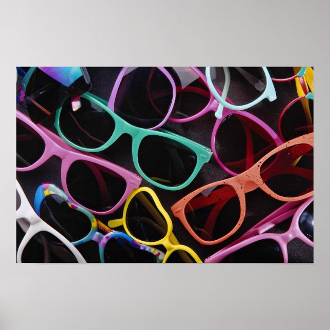 Póster Beautiful Colorful sunglasses (Frente)