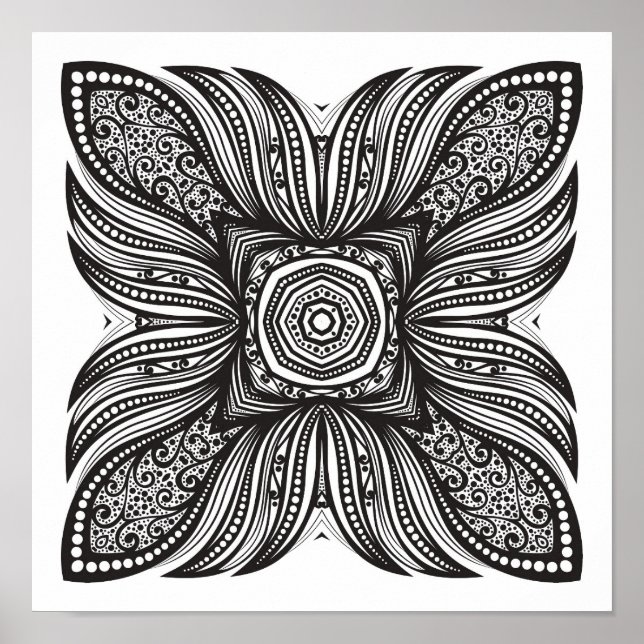 Póster Beautiful Decor Square Doodle 2 (Frente)
