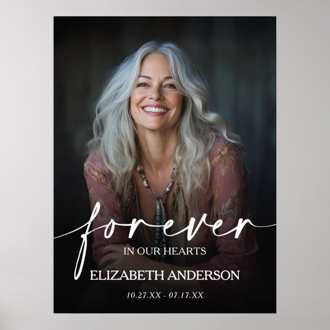 Póster Beautiful Forever in our Hearts Photo Memorial (Frente)