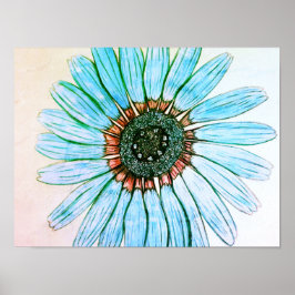 Póster Beautiful Hand sketched Flower Poster