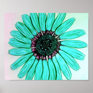 Póster Beautiful hand sketched Flower poster