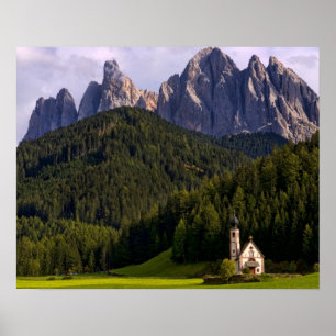 Póster Beautiful isolated lonely church called Rainui 2