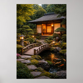 Póster Beautiful Japanese Home & Garden