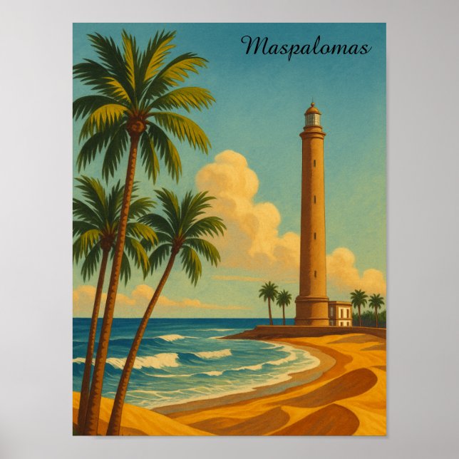 Póster Beautiful Maspalomas Meloneras Beach Gran Canaria (Frente)