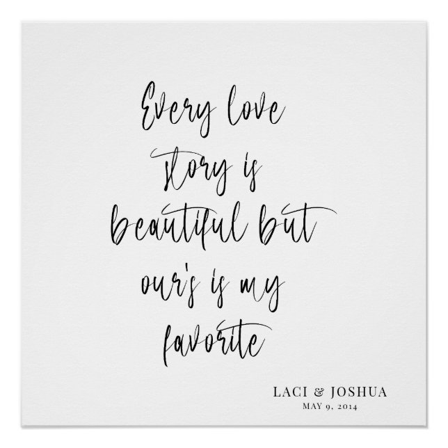 Póster Beautiful Personalized Wedding Tapestry Backdrop  (Anverso)