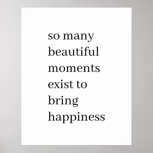 Póster Beautiful Reasons to Be Happy Minimalist Quote (Frente)
