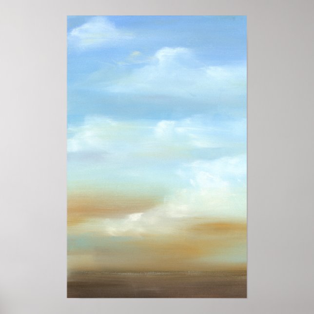 Póster Beautiful Skyscape with Fluffy Clouds (Frente)