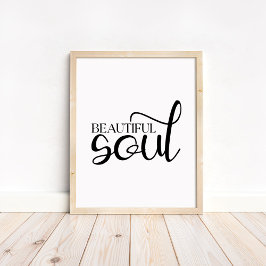 Póster Beautiful Soul - Boho Minimalist Motivational 